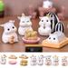 Travelwant 10Packs Micro Landscape Mini Ornaments DIY Doll House Decoration Pot Craft Cute Frosted Peanut Cheese Mouse Greedy Hamster Home Decoration Fairy Garden Ornaments