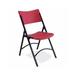 National Public Seating 640 Blow Molded Folding Chair Red with Black Frame Set of 4