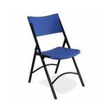 National Public Seating 604 Blow Molded Folding Chair Blue with Black Frame Set of 4 screenshot. Chairs directory of Office Furniture.
