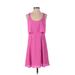 Jessica Simpson Casual Dress - A-Line: Pink Solid Dresses - Women's Size 4