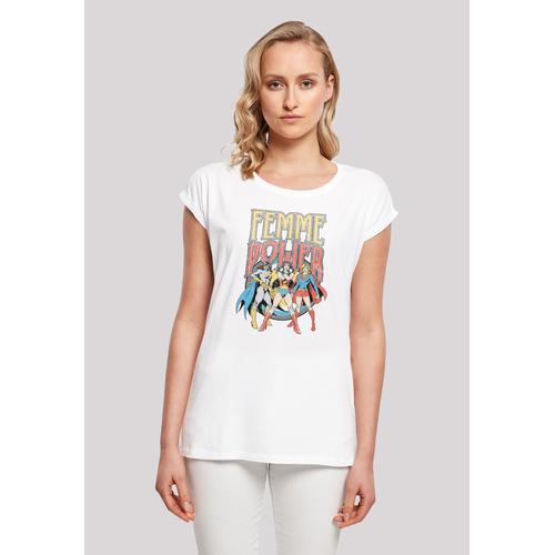 „T-Shirt F4NT4STIC „“DC Comics Superhelden Wonder Woman Femme Power““ Gr. 4XL, weiß Damen Shirts Jersey Print“