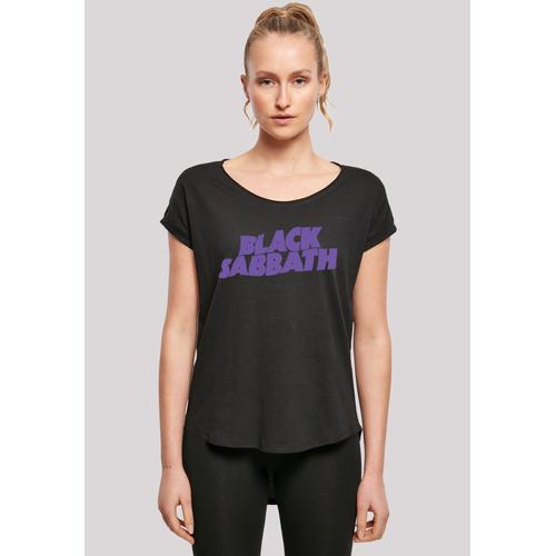 „T-Shirt F4NT4STIC „“Black Sabbath Heavy Metal Band Wavy Logo Black““ Gr. XL, schwarz Damen Shirts Jersey Print“