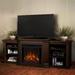 Real Flame Valmont 74" TV Stand w/ Fireplace Wood in Brown | Wayfair 120