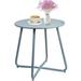 Hashtag Home Adelynn Metal Side Table in Blue | 17.7 H x 17.7 W x 17.7 D in | Wayfair 8A8682423E1C4B1BA70907F5D86F605A