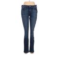 Joe's Jeans Jeans - Super Low Rise Skinny Leg Denim: Blue Bottoms - Women's Size 26 - Dark Wash