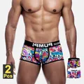 CMENIN-Boxer taille basse pour hommes sous-vêtements sexy caleçons graffitis drôles bikini pour