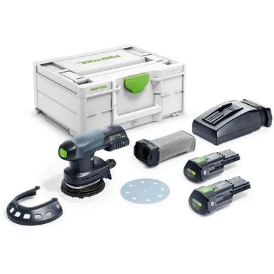 Akku-Exzenterschleifer etsc 125 3,0 I-Plus, 2x 3,0 Ah + Ladegerät - Festool Image