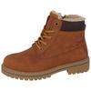 Winterboots TOM TAILOR, Kinder, Gr. 27, braun (braun, dunkelbraun), Lederimitat, Textil, sportlich, Schuhe, mit weich abgepolstertem Schaftrand