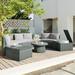 10-Piece Sectional Sofa Set for 8, Ideal for Patio, Porch, Backyard, Balcony, Poolside & Garden Gatherings.