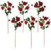 Real Touch™ Red Artificial Camellia Rose Floral Sprays, Set of 6 - 23"