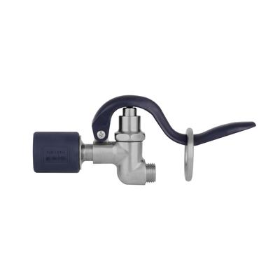 T&S S-0107-C 0.65 GPM Spray Valve Assembly w/ Hold-down Ring & Rubber Bumper, Blue, Hold Down Ring