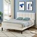 VECELO Tufted Upholstered Platform Bed Frame with Adjustable Height Headboard Twin/Full/Queen Size Beds,Blue