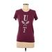 American Apparel Short Sleeve T-Shirt: Burgundy Tops - Women's Size Medium