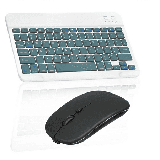 Rechargeable Bluetooth Keyboard and Mouse Combo Ultra Slim Keyboard and Mouse for Samsung P7500 Galaxy Tab 10.1 3G and All Bluetooth Enabled Mac/Tablet/iPad/PC/Laptop -Pine Green with Black Mouse