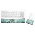 Handmade Keyboard & Mouse Wrist Pad Set - Flax Fill - Unscented - Blue Lagoon - TWR/TMP-BL