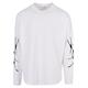 Rundhalspullover UPSCALE BY MISTER TEE "Herren Collection cut on Longsleeve" Gr. S, weiß (white) Herren Pullover Rundhalspullover