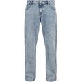 Bequeme Jeans URBAN CLASSICS "Urban Classics Herren Loose Fit Jeans" Gr. 30/32, Länge 32, blau (lightskyblueacid washed) Herren Jeans