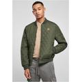 Outdoorjacke URBAN CLASSICS "Herren Diamond Quilt Nylon Jacket" Gr. L, grün (olive) Herren Jacken Outdoorjacken