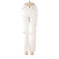 Joe's Jeans Jeans - Mid/Reg Rise Straight Leg Denim: White Bottoms - Women's Size 24 - Light Wash