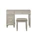 Rosdorf Park Bedroom Vanity Table w/ Stool Set In Silver Wood in Gray | 39 H x 43 W x 18 D in | Wayfair AE589DFA716547C7955CBD768A4962D5