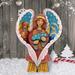 Designocracy Holy Family Angel Figurine Wood in Brown | Wayfair 8154107F