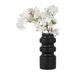 Birch Lane™ Jewels Ceramic Tiered Vase - Contemporary Abstract Vase For Decorative Table Accent Ceramic in Black | 9 H x 4 W x 4 D in | Wayfair