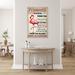 Trinx Atreya Flamingo Wisdom Canvas in White | 36 H x 24 W x 1.25 D in | Wayfair 2CB8EA59B5644DB3BFE044CD20260D94