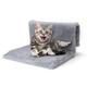 Nobleza - Cat Dog Puppy Pet Radiator Bed, Soft and Warm Fleece Cover Cat Bed with Strong Durable Metal Frame, Easy To Install, Grey