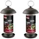 2 x Gardman Black Metal Steel Peanut Wild Bird Hanging Garden Feeder A01171