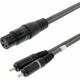 Loops - 1.5m 2x rca phono Male Plug to xlr 3 Pin Female Cable Lead Audio pa Mixer Amp