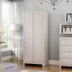 Cubbot 2 Door Wardrobe – Stylish & Sturdy Wardrobe - Bedroom Furniture Unit with Hanging Rail Storage - Wardrobe For Bedroom - W79 x D52 x H180cm