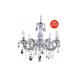 Marie Therese Chandelier Ceiling 5 Arm With Free led Bulbs - Silver - Litecraft