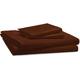 Linens Limited - Polycotton Non Iron Percale 180 Thread Count Flat Sheet, Chocolate, Single