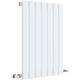 Sloane Single Designer Horizontal Radiator 600mm h x 412mm w - Satin White - Hudson Reed