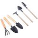 Héloise - 6 Pack Mini Hand Gardening Tools Small Lightweight Iron Tools Rake Shovel Spade Indoor Outdoor Potted Planting