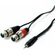 3m 3.5mm Stereo Jack Plug to 2x XLR Female Splitter Cable Lead Laptop Mixer Amp