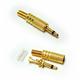 Loops - gold 3.5mm Mono Jack Plug Solder Connector aux Audio Video Male to Mixer Amp