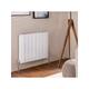 Astute Double Designer Central Heating Radiator - 600mm x 1124mm - White - White - Vogue