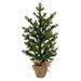 Vickerman 744079 - 36" x 21" Cobby Spruce Tree Burlap 192 Tips Burlap Base 50 Warm White Lights Christmas Tree (G231537LEDBO)