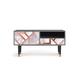 Meuble TV rose clair 1 tiroir et 1 porte L 115 cm