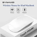 Souris Bluetooth sans fil silencieuse et fine souris tactile aste compatible avec Mac iPad