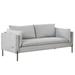 72" Contemporary Style Sofa - Linen Fabric Upholstered Couch with USB Charging Port - Comfortable 3-Seater Couch