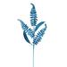 Vickerman 33" Turquoise Fern Leaf Glitter Artificial Christmas Spray. Includes 6 sprays per pack.