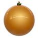 Vickerman 4" Copper-Gold Pearl UV Drilled Ball Ornament, 6 per bag. - Gold