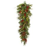 Vickerman 36" Cibola Mixed Berry Artificial Christmas Teardrop, Warm White LED Lights - Warm White