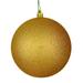 Vickerman 12" Copper/Gold Glitter Ball Drilled, 1 per Bag - Gold