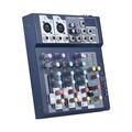 OWSOO 4-channel Mixing Console & Aux Paths Plus Effects Processor Digital Audio Mixer 3-band EQ Built-in 48V Phantom Power 4 Channels Mixer with USB Function for Home Studio Recording DJ Network L