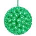 Vickerman 7.5" Starlight Sphere Christmas Ornament with 100 Green Wide Angle LED Lights