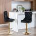 Velvet Swivel Bar Stools Adjusatble Seat Height W/ Backs for Home Pub (Set of 2)