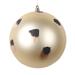 Vickerman 6" Matte Champagne Ball Ornament with Gold and Black Brush Strokes, 2 per bag. - Tan